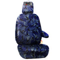 SINGLE FORD TRANSIT CUSTOM 2013 - 2022 FULLY TAILORED VAN DRIVER SEAT COVER BLUE CAMOUFLAGE