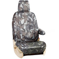 SINGLE FORD TRANSIT CUSTOM 2013 - 2022 FULLY TAILORED VAN DRIVER SEAT COVER GREY CAMOUFLAGE