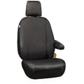 SINGLE FORD TRANSIT CUSTOM 2013 - 2022 FULLY TAILORED VAN DRIVER SEAT COVER BLACK