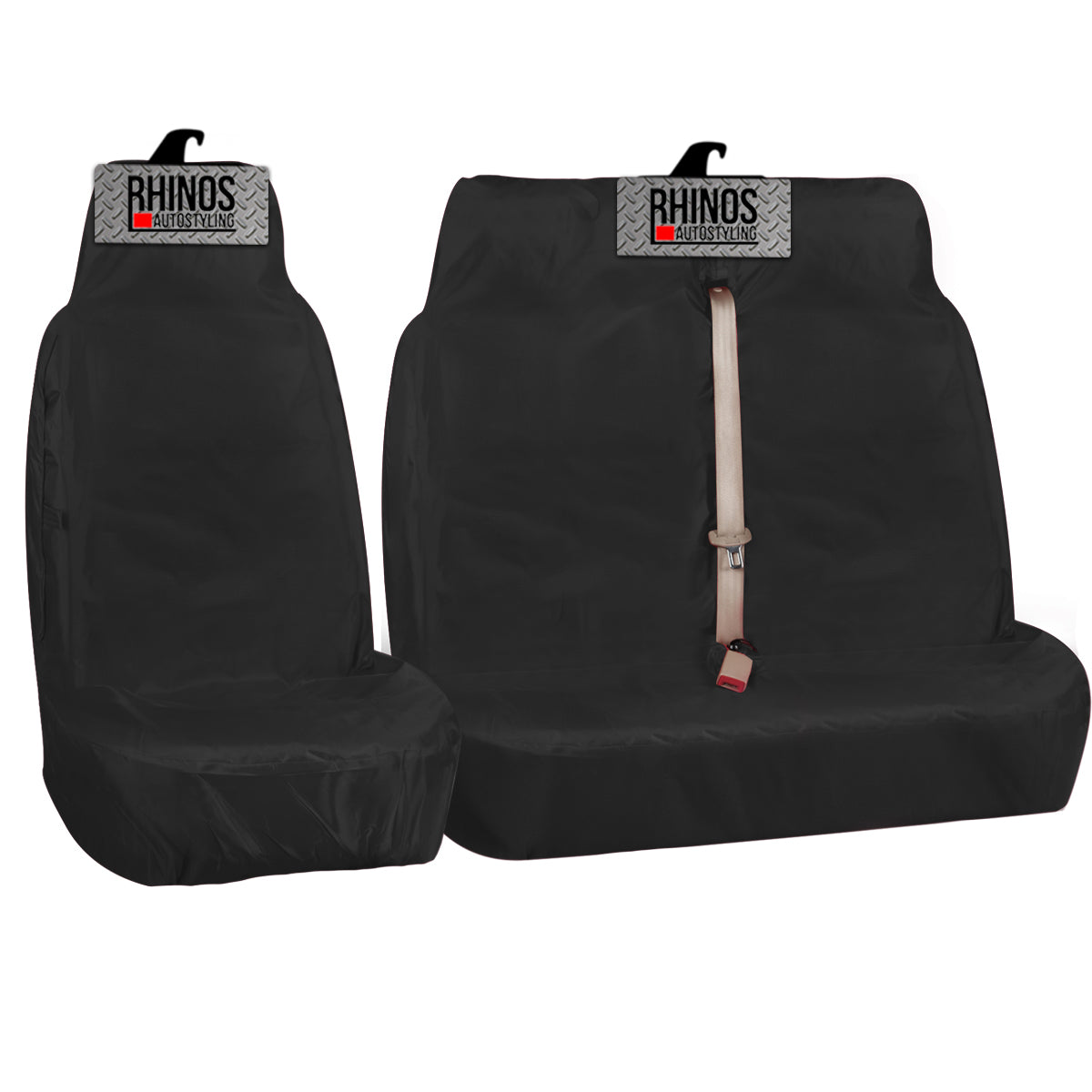 Heavy Duty Single and Double Passenger Van Seat Covers - 2+1 - Camo Blue