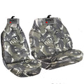 Heavy Duty Single and Double Passenger Van Seat Covers - 2+1 - Camo Grey