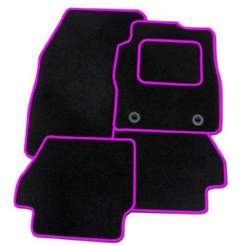 Peugeot 207 (WITH CLIPS) - TAILORED CARPET CAR MATS BLACK MAT (TRIM COLOURS AVAILABLE)