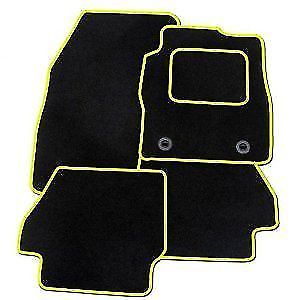 Peugeot 207 (WITH CLIPS) - TAILORED CARPET CAR MATS BLACK MAT (TRIM COLOURS AVAILABLE)